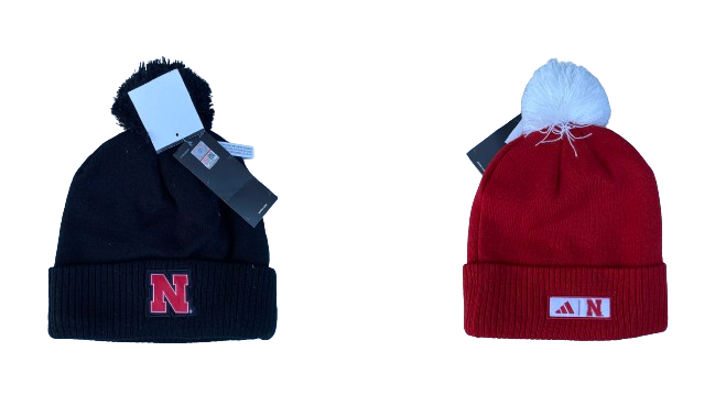 Ally Batenhorst Nebraska Volleyball Team Issued Set of (2) Beanie Hats - New with Tags