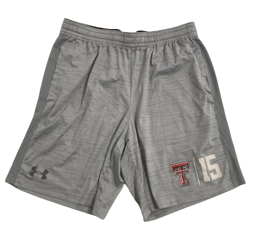 Kevin McCullar Jr. Texas Tech Basketball Player Exclusive Workout Shorts with 