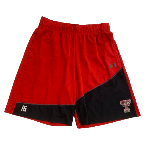 Kevin McCullar Jr. Texas Tech Basketball Player Exclusive Workout Shorts with 