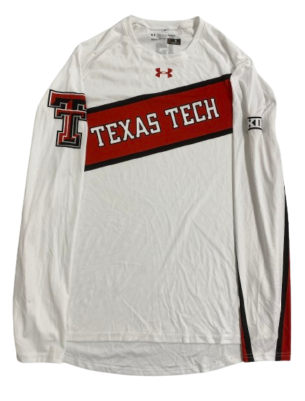 Kevin McCullar Jr. Texas Tech Basketball Player Exclusive Long Sleeve Shooting Shirt with 
