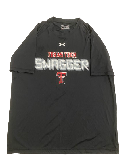 Kevin McCullar Jr. Texas Tech Basketball Team Issued "SWAGGER" Workout Shirt (Size M)