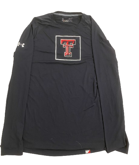 Kevin McCullar Jr. Texas Tech Basketball Team Issued Long Sleeve Shirt (Size L)