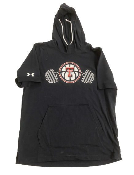 Kevin McCullar Jr. Texas Tech Basketball Player Exclusive "Strength & Conditioning" Short Sleeve Hoodie (Size L)