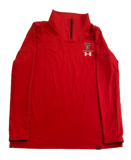 Kevin McCullar Jr. Texas Tech Basketball Team Issued Quarter-Zip Pullover (Size L)