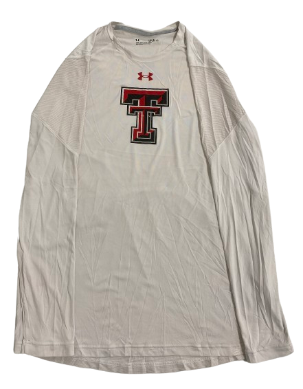 Kevin McCullar Jr. Texas Tech Basketball Team Issued Long Sleeve Shirt (Size LT)
