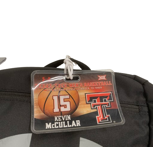 Kevin McCullar Jr. Texas Tech Basketball Player Exclusive Backpack with Travel Tag