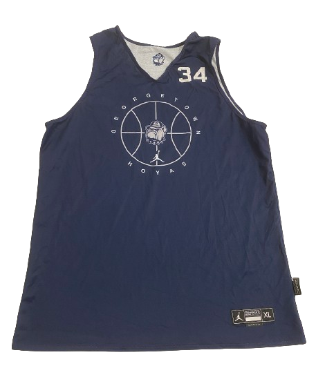 Qudus Wahab Georgetown Basketball Player Exclusive Reversible Practice Jersey (Size XL)