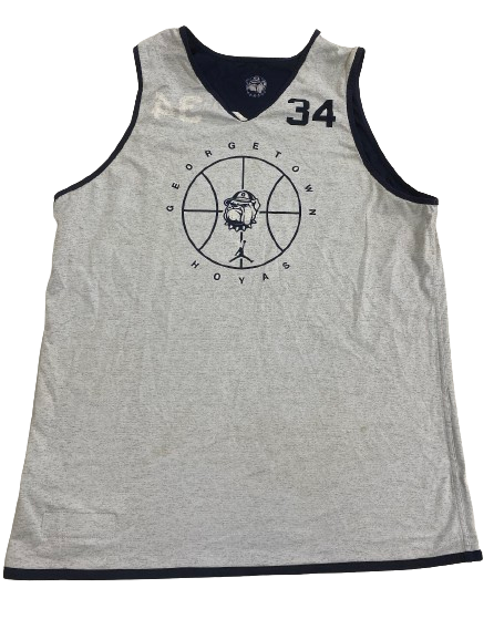 Qudus Wahab Georgetown Basketball Player Exclusive Reversible Practice Jersey (Size XL)