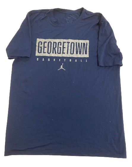 Qudus Wahab Georgetown Basketball Player Exclusive Workout Shirt (Size XLT)