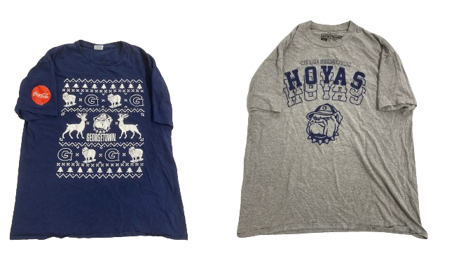 Qudus Wahab Georgetown Basketball Set of (2) T-Shirts (Size XL)
