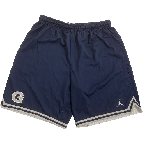 Qudus Wahab Georgetown Basketball Player Exclusive Practice Shorts (Size XL)