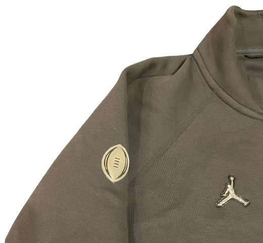 Cornelius Johnson Michigan Football Team Issued 2024 CFP Media Night Quarter-Zip Tech Fleece Jacket (Size XXL) *RARE*