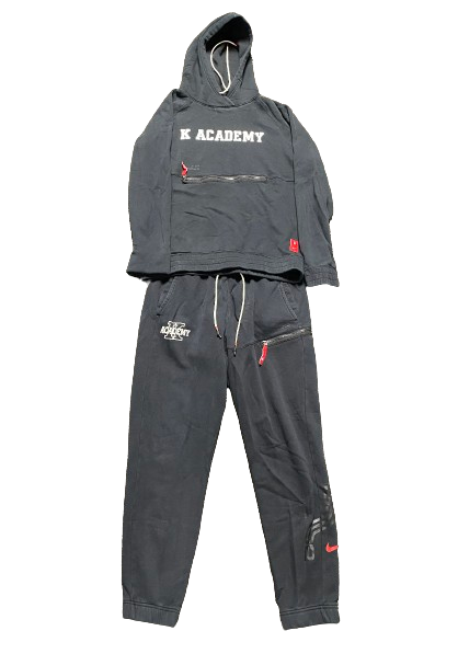Wendell Moore Duke Basketball Player Exclusive "K ACADEMY x Nike x Kyrie Irving" Full Sweatsuit - Sweatshirt & Sweatpants (Size L) *RARE*