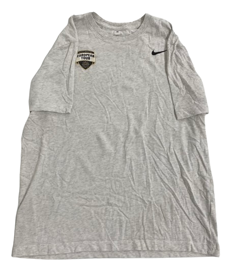Jared Wulbrun Purdue Basketball Player Exclusive "2023 European Tour" Summer Trip T-Shirt (Size L)