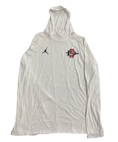 Adam Seiko San Diego State Basketball Player Exclusive Performance Hoodie (Size L)