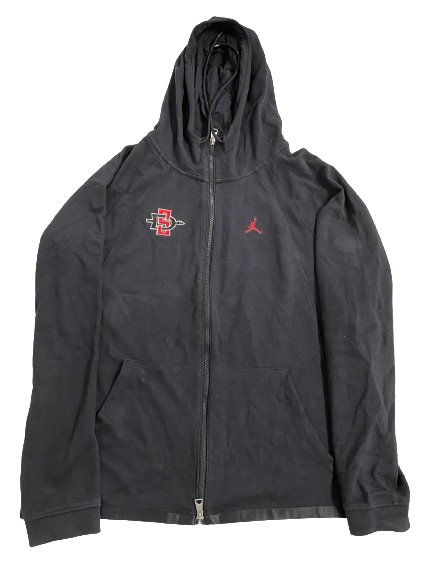 Adam Seiko San Diego State Basketball Player Exclusive Zip-Up Jacket (Size L)