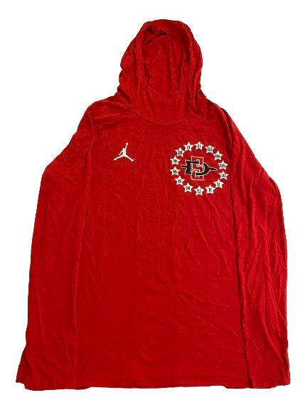 Adam Seiko San Diego State Basketball Player Exclusive Performance Hoodie (Size L)