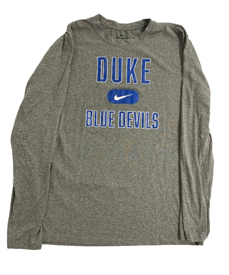Wendell Moore Duke Basketball Team Issued Long Sleeve Workout Shirt (Size L)