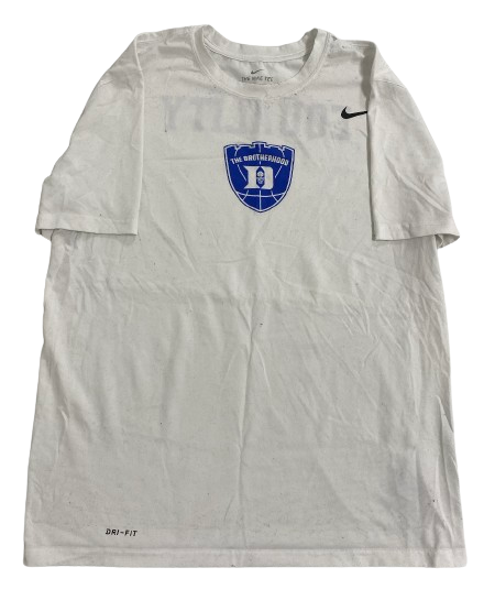 Wendell Moore Duke Basketball Player Exclusive "THE BROTHERHOOD" Pre-Game Warm-Up / Bench Shirt with "EQUALITY" on Back (Size L) *RARE*