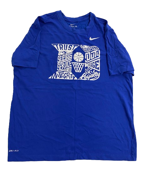 Wendell Moore Duke Basketball Player Exclusive Workout Shirt (Size L)