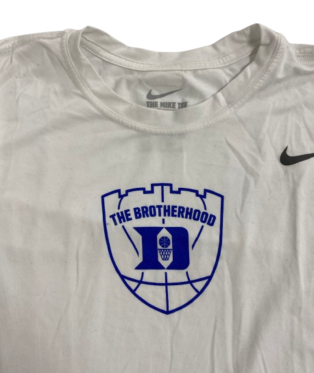 Wendell Moore Duke Basketball Player Exclusive "THE BROTHERHOOD" Pre-Game Warm-Up / Bench Long Sleeve Shirt (Size L) *RARE*