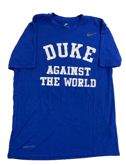 Wendell Moore Duke Basketball Player Exclusive "DUKE AGAINST THE WORLD" Shirt (Size M)