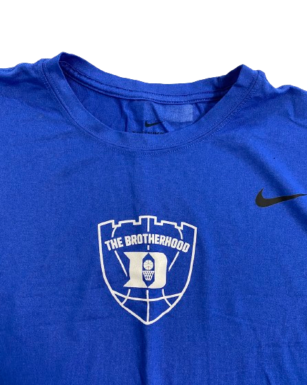 Wendell Moore Duke Basketball Player Exclusive "THE BROTHERHOOD" Pre-Game Warm-Up / Bench Shirt (Size L) *RARE*