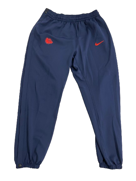 Kaden Perry Gonzaga Basketball Player Exclusive Pre-Game Warm-Up Snap-Off Sweatpants (Size XL)