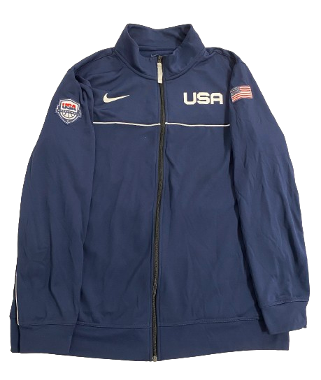 Khalil Iverson Team USA Basketball Player Exclusive Zip-Up Jacket (Size XL)