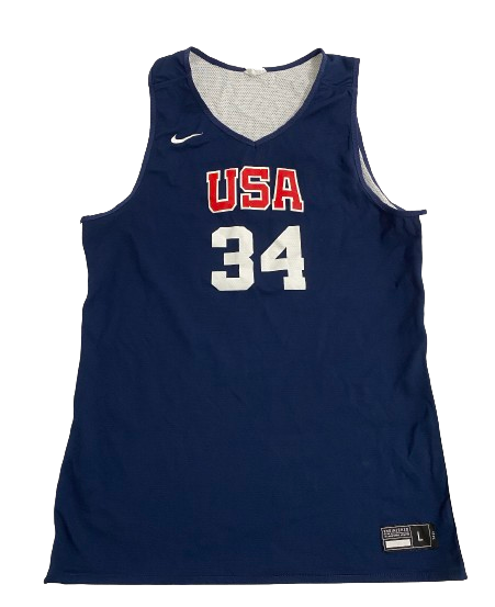 Khalil Iverson Team USA Basketball Player Exclusive Reversible Practice Jersey (Size LT)