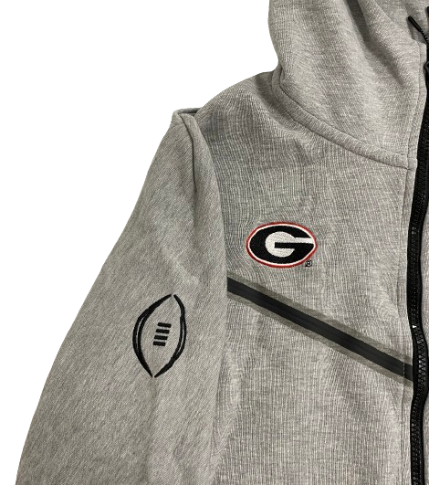 Logan Johnson Georgia Football Player Exclusive College Football Playoff Nike Tech Fleece Jacket (Size M)
