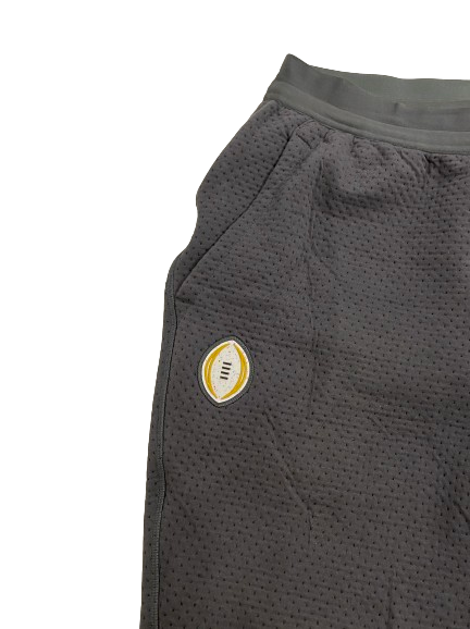Logan Johnson Georgia Football Player Exclusive College Football Playoff Nike Therma Fit Sweatpants with Raised CFP & Nike Logos (Size L)