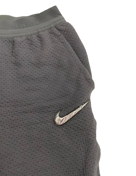Logan Johnson Georgia Football Player Exclusive College Football Playoff Nike Therma Fit Sweatpants with Raised CFP & Nike Logos (Size L)