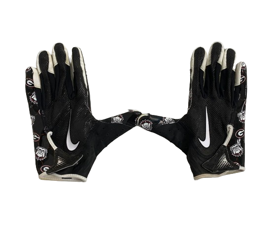 Logan Johnson Georgia Football Player Exclusive Gloves (Size L)