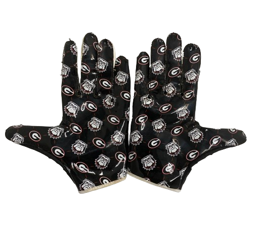 Logan Johnson Georgia Football Player Exclusive Gloves (Size L)