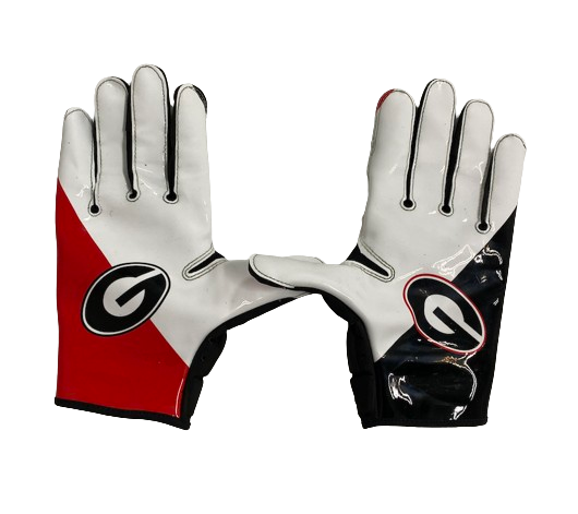 Logan Johnson Georgia Football Player Exclusive Gloves (Size L)
