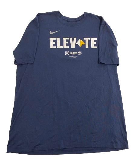 Thomas Welsh Denver Nuggets Team Issued 2019 NBA Playoffs "ELEVATE" Workout Shirt (Size XLT)