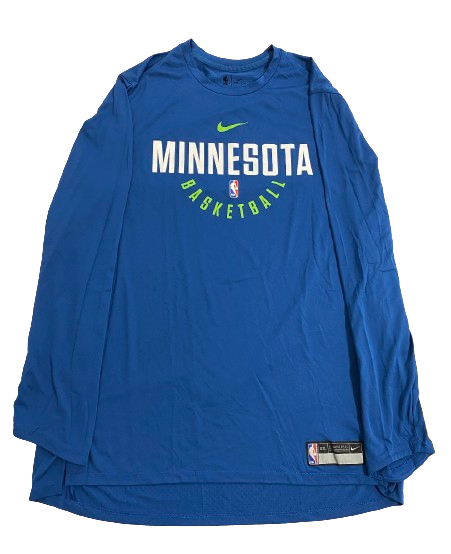 Thomas Welsh Minnesota Timberwolves Player Exclusive Long Sleeve Workout Shirt (Size XXL)