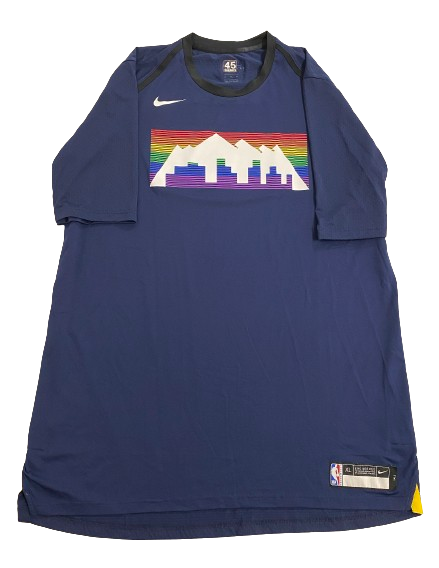 Thomas Welsh Denver Nuggets Player Exclusive Pre-Game Warm-Up Short Sleeve Shooting Shirt (Size XL)