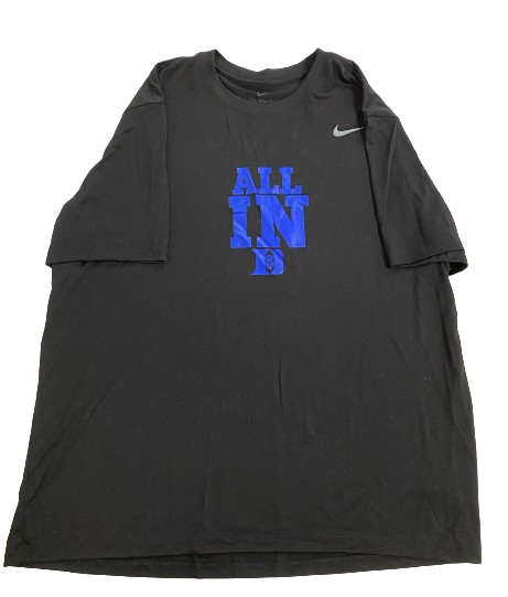 Christian Reeves Duke Basketball Player Exclusive "ALL IN" Workout Shirt (Size XXL)