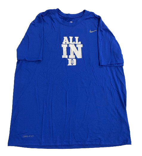 Christian Reeves Duke Basketball Player Exclusive "ALL IN" Workout Shirt (Size XXL)