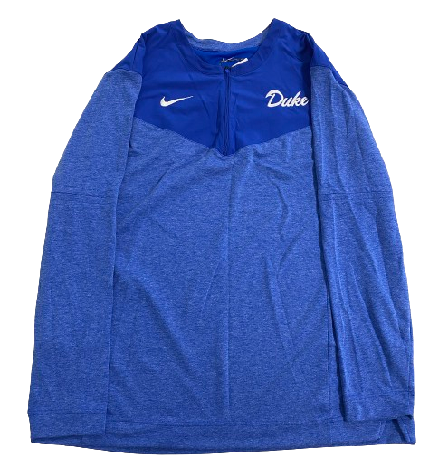 Christian Reeves Duke Basketball Player Exclusive "K ACADEMY 20TH ANNIVERSARY" Quarter-Zip Pullover with Logo on Back (Size XXL)