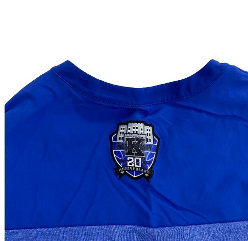 Christian Reeves Duke Basketball Player Exclusive "K ACADEMY 20TH ANNIVERSARY" Quarter-Zip Pullover with Logo on Back (Size XXL)