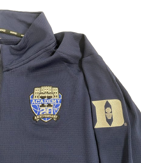 Christian Reeves Duke Basketball Player Exclusive "K ACADEMY 20TH ANNIVERSARY" Quarter-Zip Pullover (Size XXL)