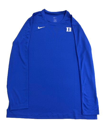 Christian Reeves Duke Basketball Team Issued Long Sleeve Shirt (Size XXLT)