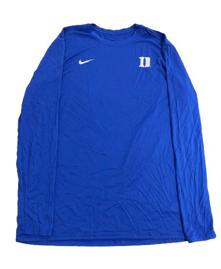 Christian Reeves Duke Basketball Team Issued Long Sleeve Shirt (Size XXLT)