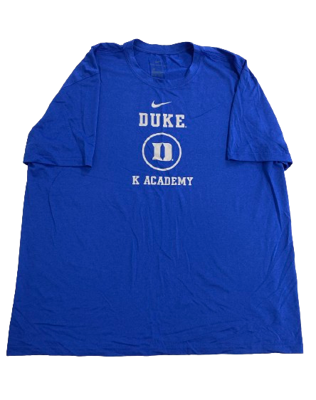 Christian Reeves Duke Basketball Duke Basketball Player Exclusive "K ACADEMY" Workout Shirt (Size XXL)