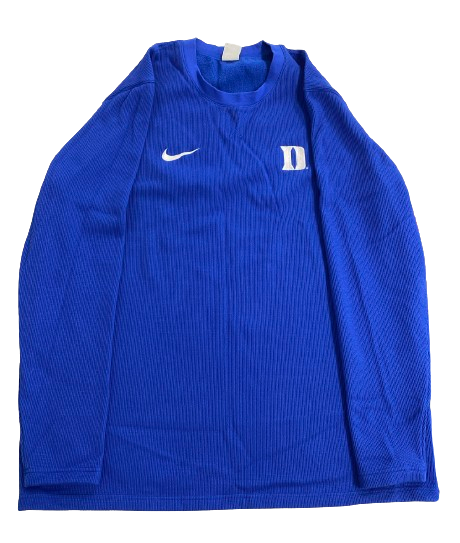 Christian Reeves Duke Basketball Team Issued Fleece Crewneck Pullover (Size XXLT)