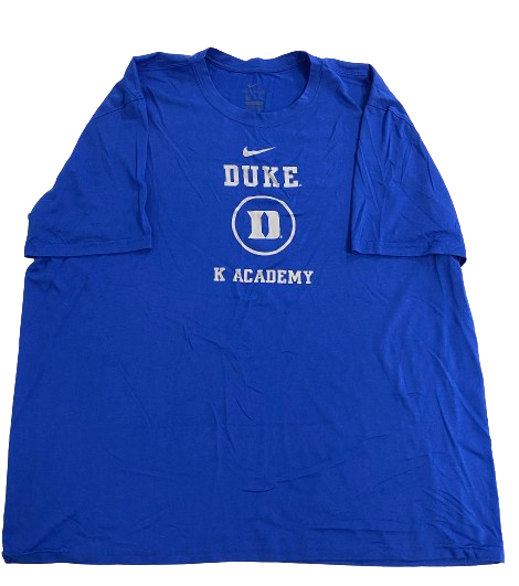 Christian Reeves Duke Basketball Duke Basketball Player Exclusive "K ACADEMY" Workout Shirt (Size 3XL)