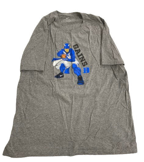 Christian Reeves Duke Basketball Player Exclusive "GAINS" Workout Shirt (Size XXL)